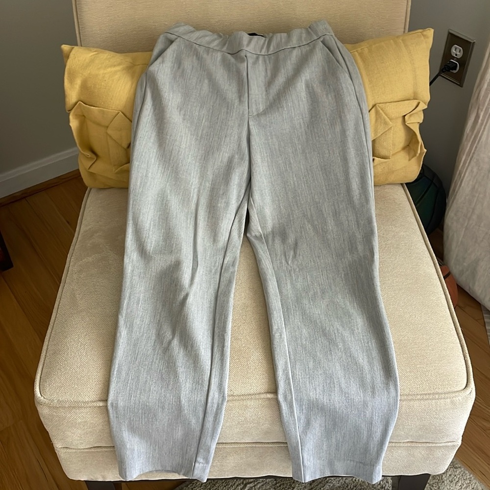 Women’s Zara Pull On Pants Gray Ankle Length Size XS